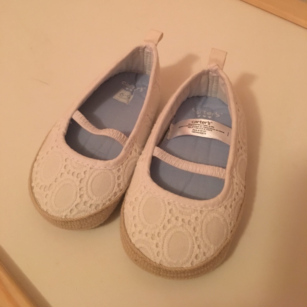 White/Tan Baby Shoes