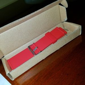 Red Silicon Moto 360 First Generation Watch band