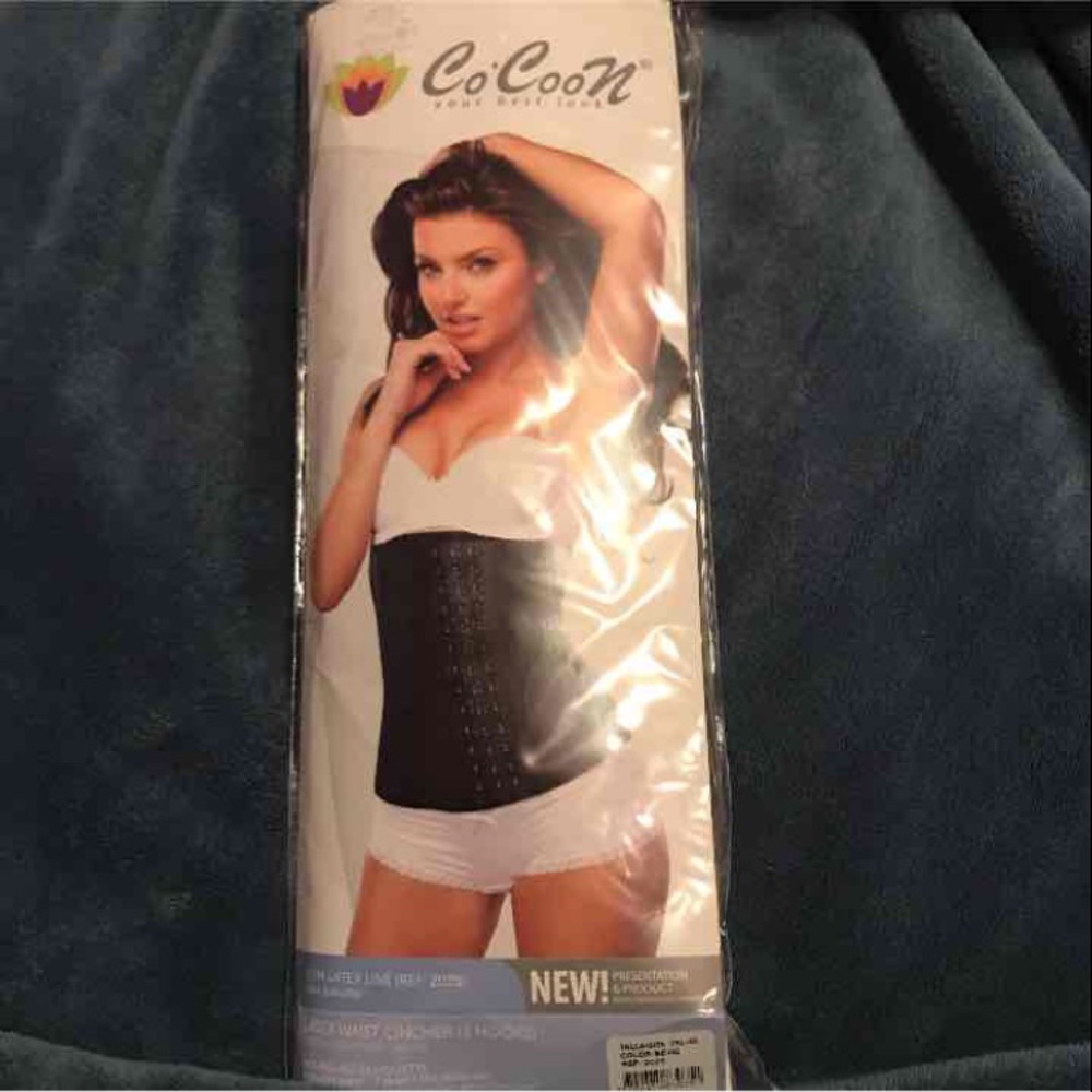 Latex waist cincher - 3 hooks -