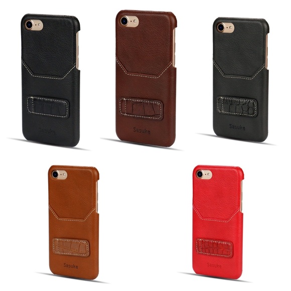 Black Faux Leather iPhone 8 or 7 case - Picture 3 of 5