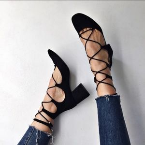 BRAND NEW! ZARA DRAWSTRING SHOES.