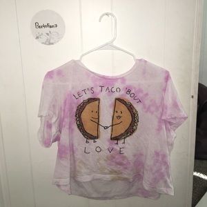 letter print crop top