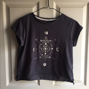 Moon and star crop top