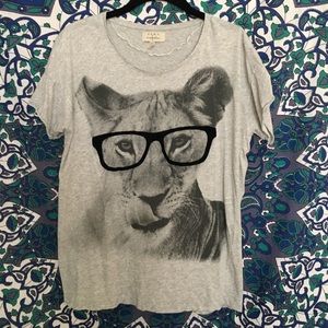 ZARA TRAFALUC Lion Graphic Tee
