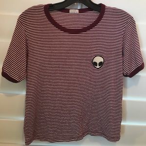 John Galt/ Brandy Melville Alien Striped Tee