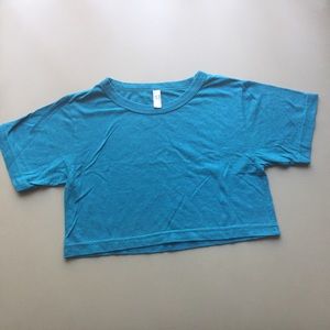 American Apparel Teal/ Blue Crop Top