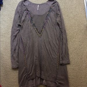 Beaded free people tunic