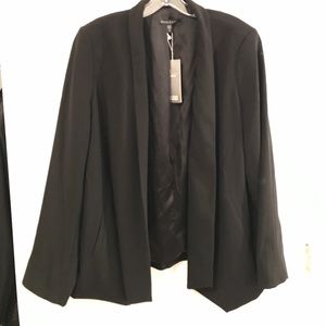 NWT Eileen Fisher black laser jacket