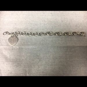 Tiffany & Co.Sterling Silver *N* initial bracelet