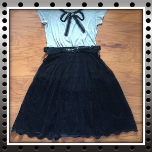 Petit Pois by Vivian lace skirt with polka dots