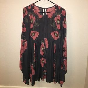 Free People gray poppy dress