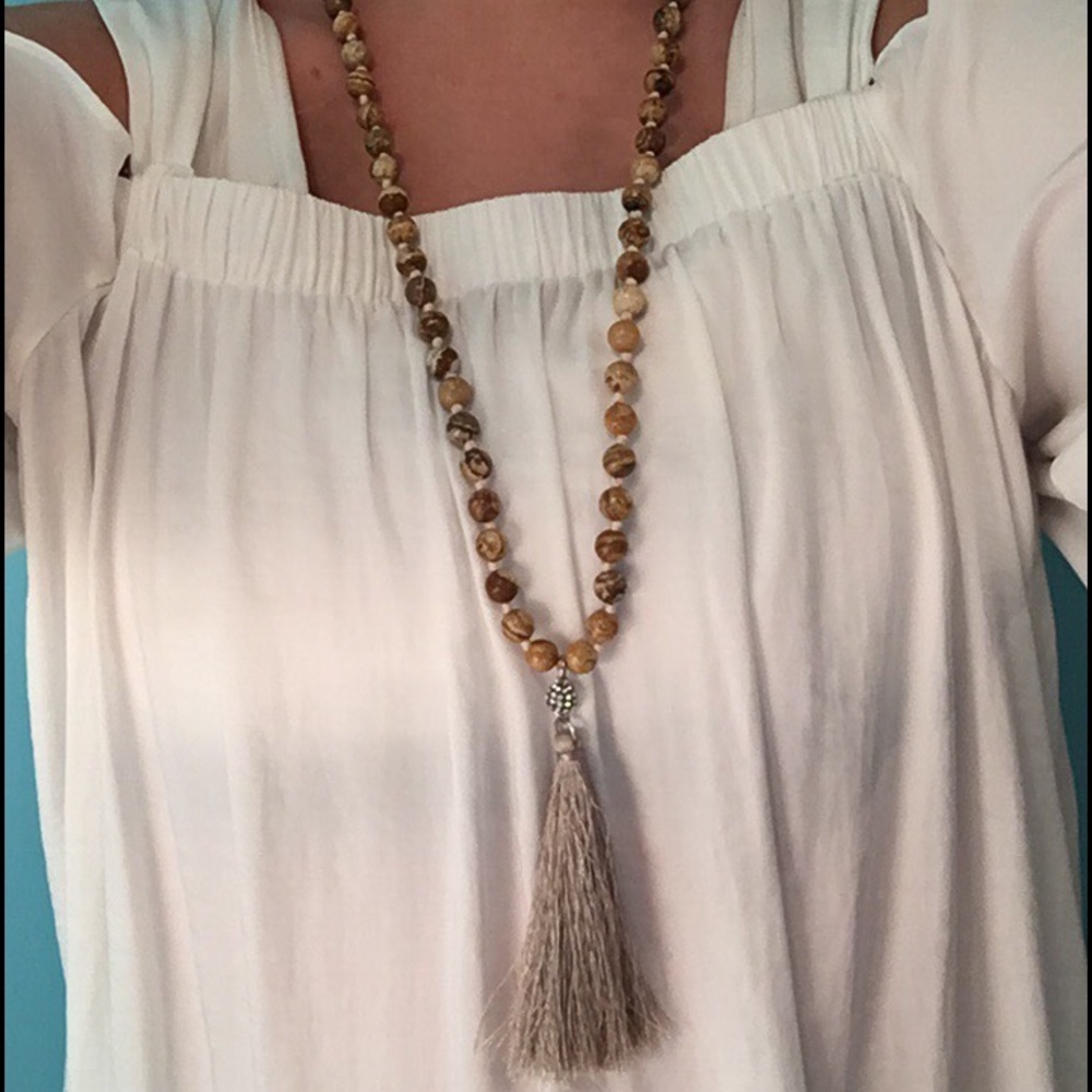 Beaded Tassel Necklace