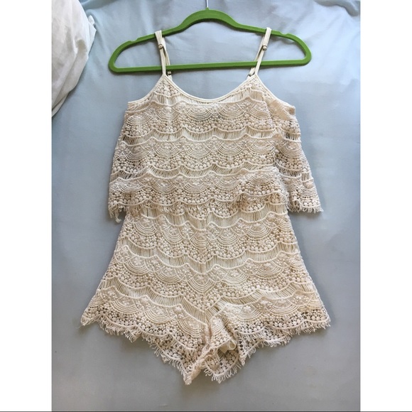 Francesca's Tan Romper - Picture 2 of 3