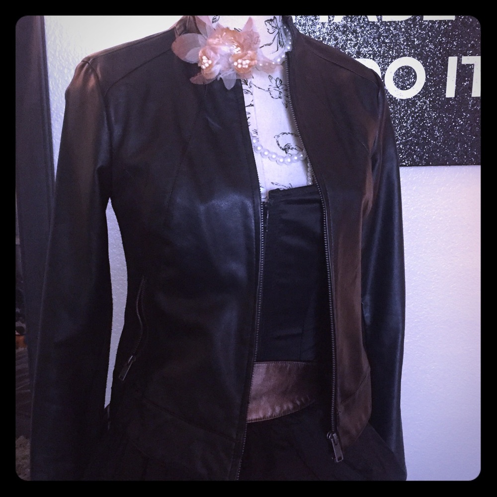 Faux leather jacket