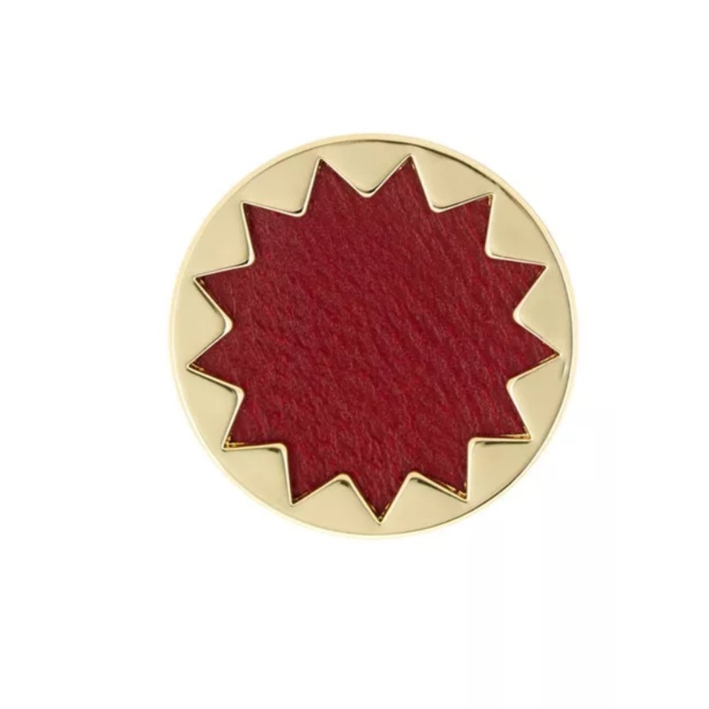 HOUSE OF HARLOW 1960 CRANBERRY RED SUNBURST RING