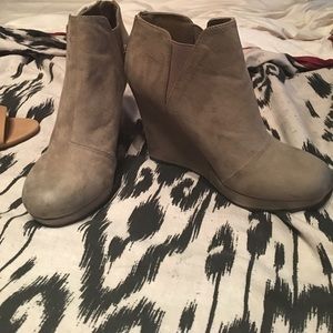 Gray booties