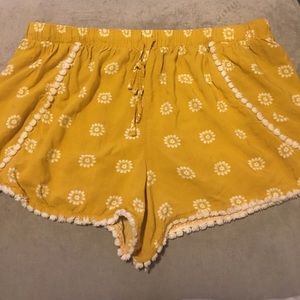 Mossimo Golden Shorts with Pom poms