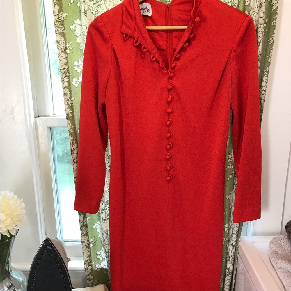 Real vintage button down evening dress