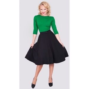 Tatyana green pinup girl sweater