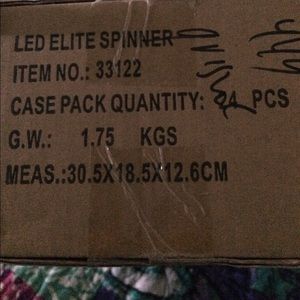 Case of LED spinners 24pcs 6 colors $60.00