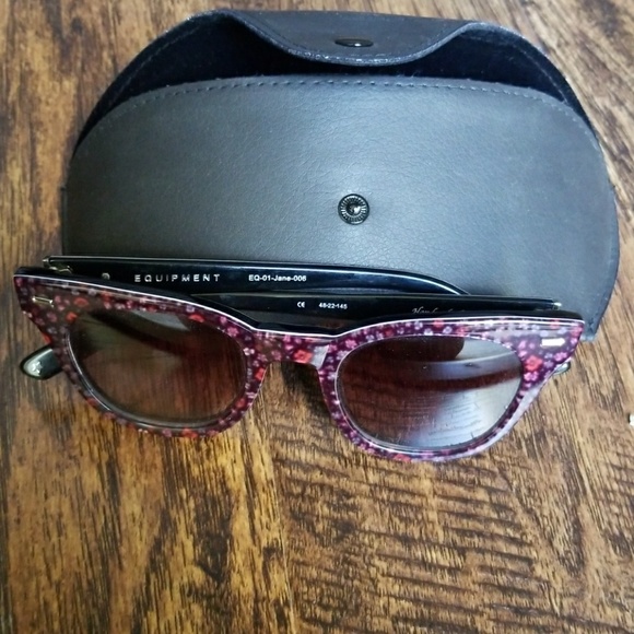 EQUIPMENT Purple Floral Sunnies main image 4