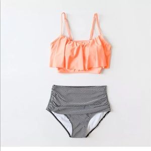High waisted bikini set