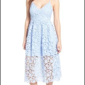 Astr Lace Midi Dress
