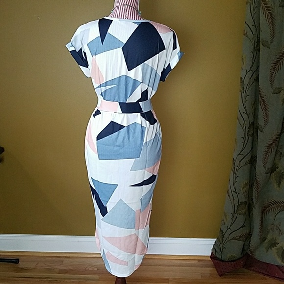 LAST ONE! Blush Geometric Print Dress - Picture 4 of 4