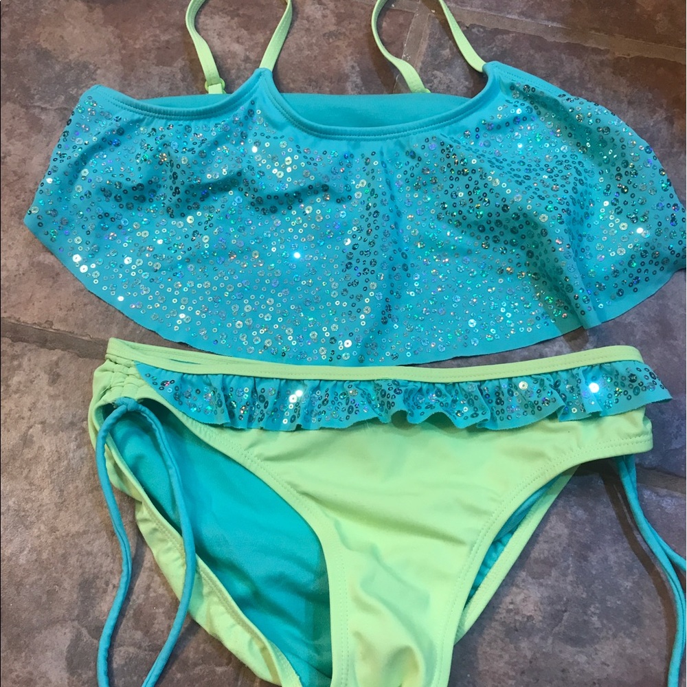 Justice size 16 sparkly bikini!!!!