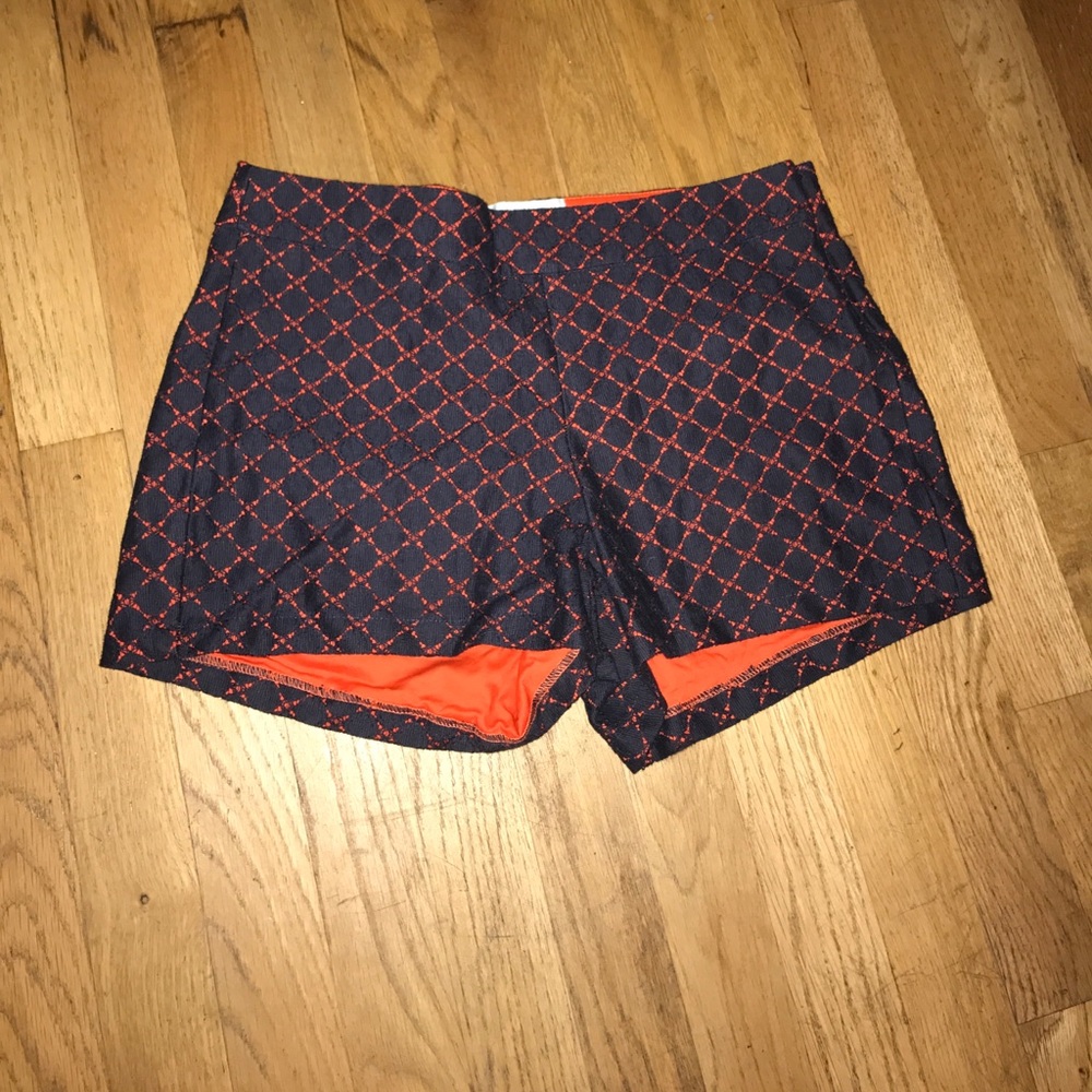 Orange and blue shorts
