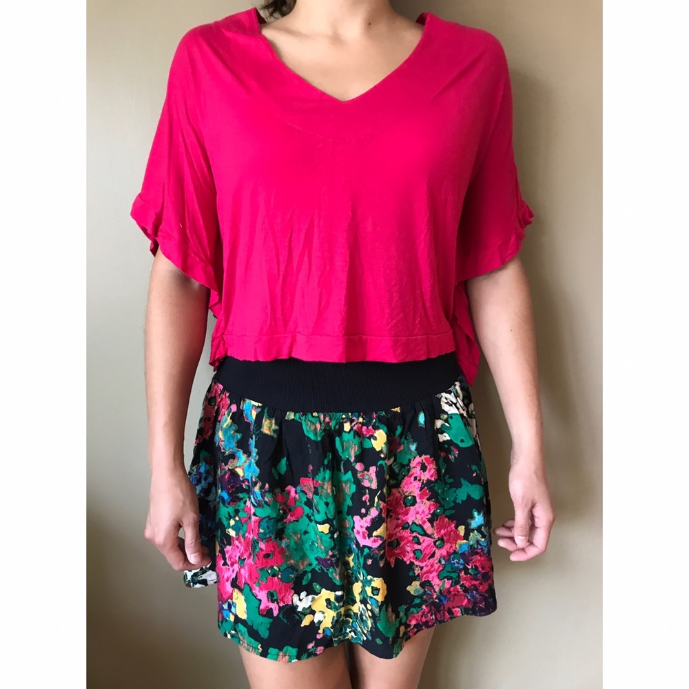 Fuschia Gaya crop top