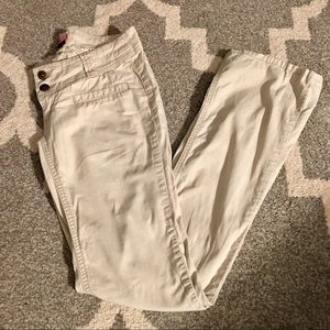 Max Rave khaki bootleg/flare pants, size 0.