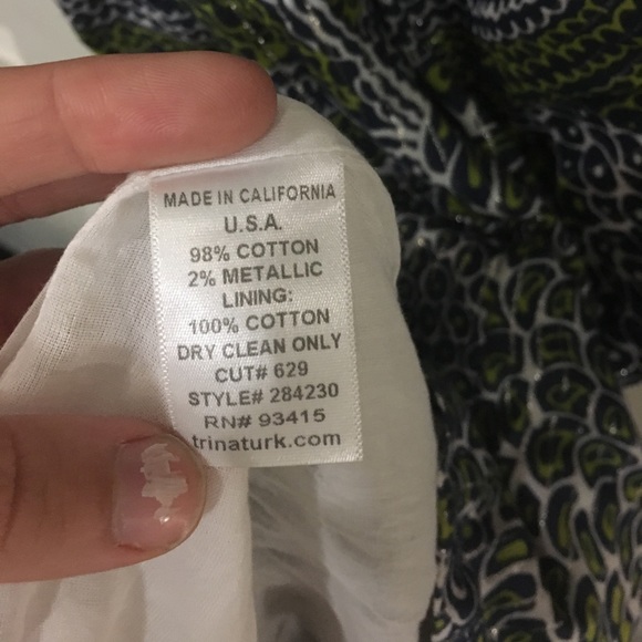 3 for $25 - Trina turk silk paisley dress small 0 - Picture 9 of 12