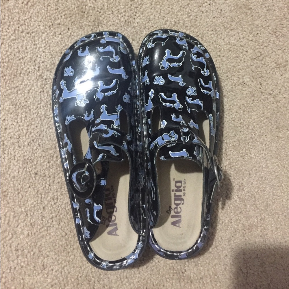 Alegria Dog Pattern Slip-On Shoes