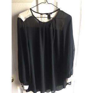 Black see through shirt