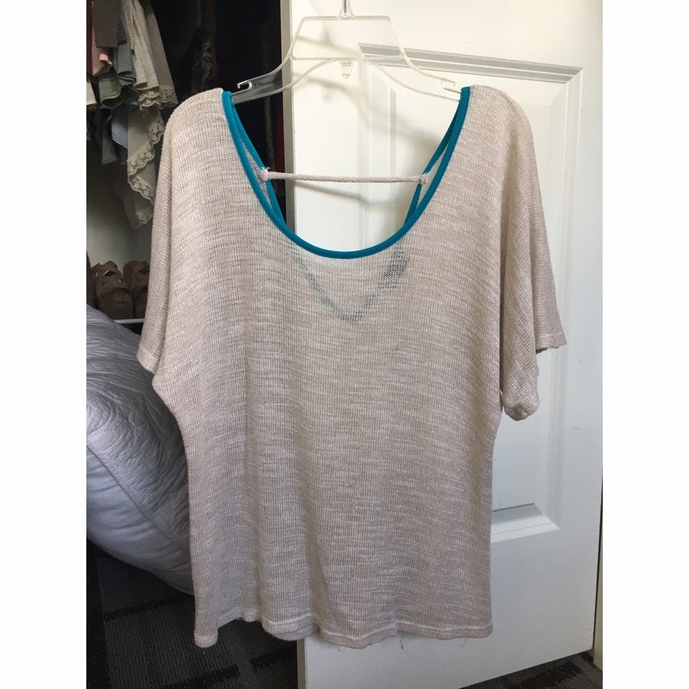 Tan knit top