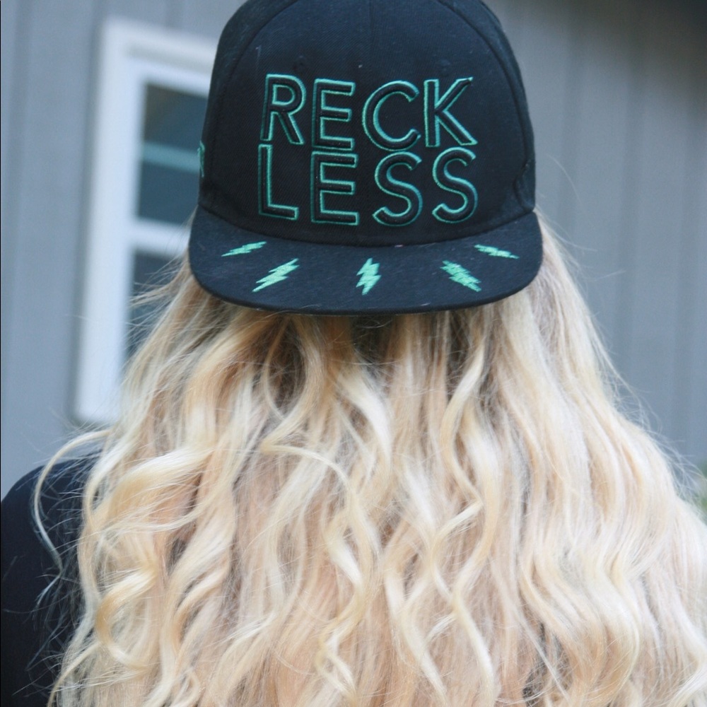 Young + Reckless Black and Teal Snapback