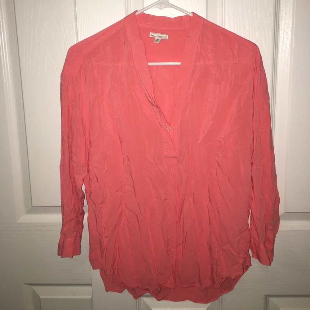 Gap peach coral blouse