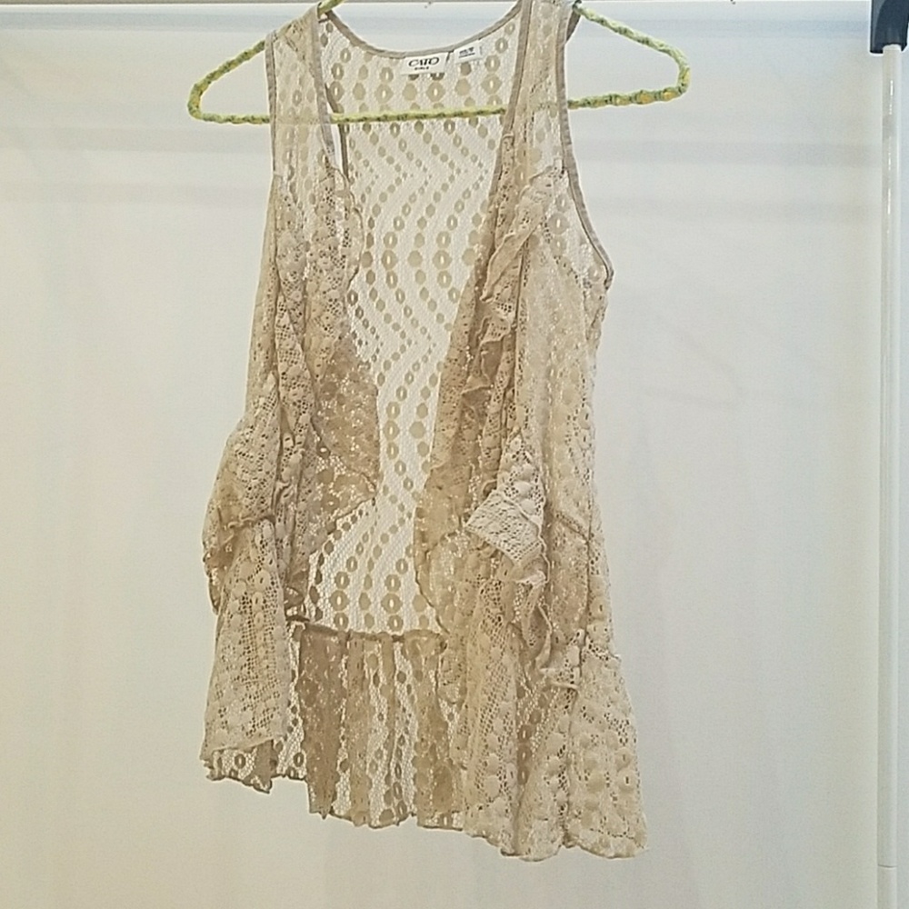 Cato girls lace vest