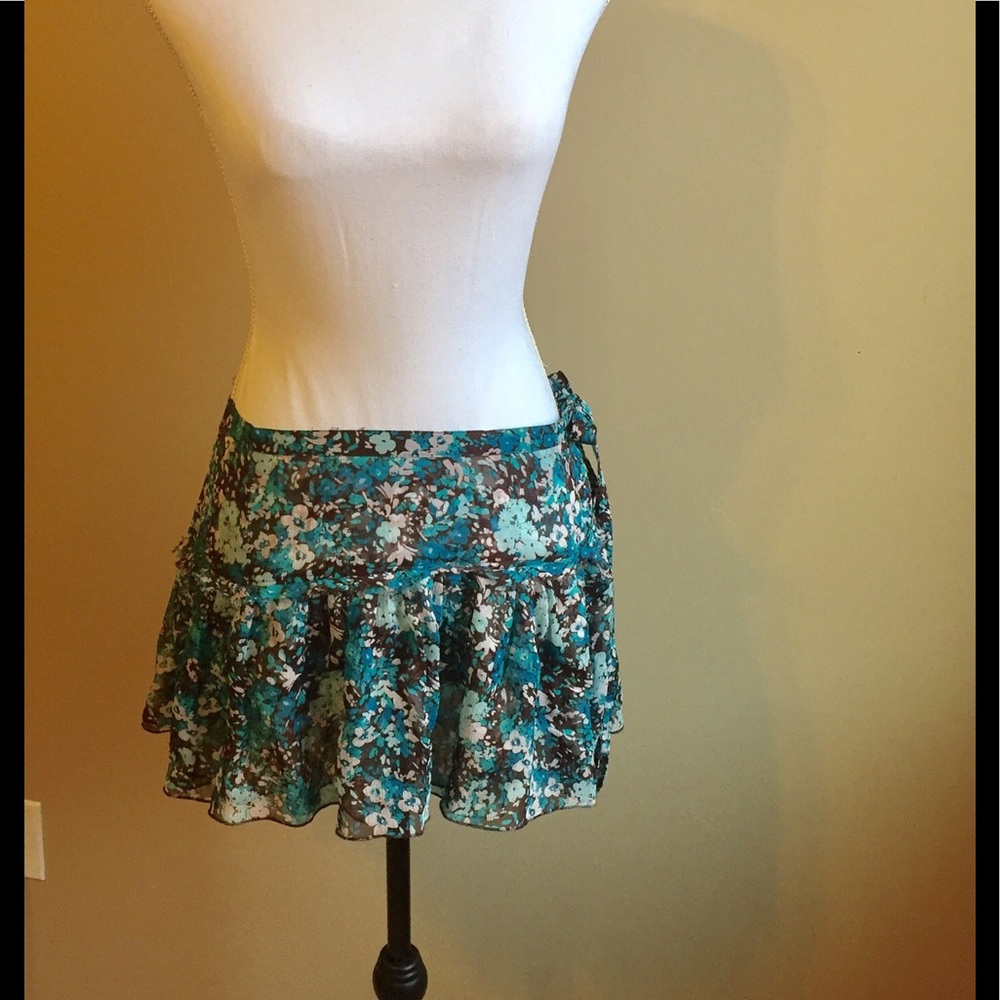 Guess side tie chiffon skirt