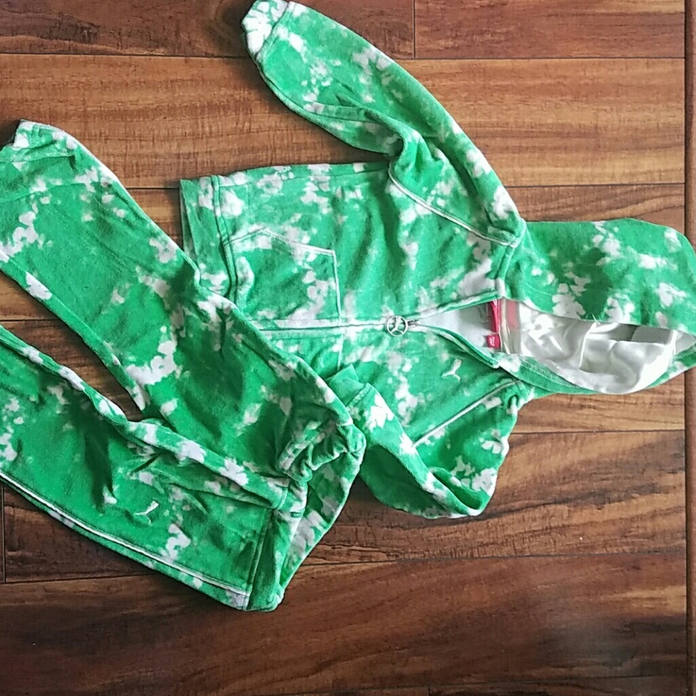 Green Puma Kids Sweat Suit