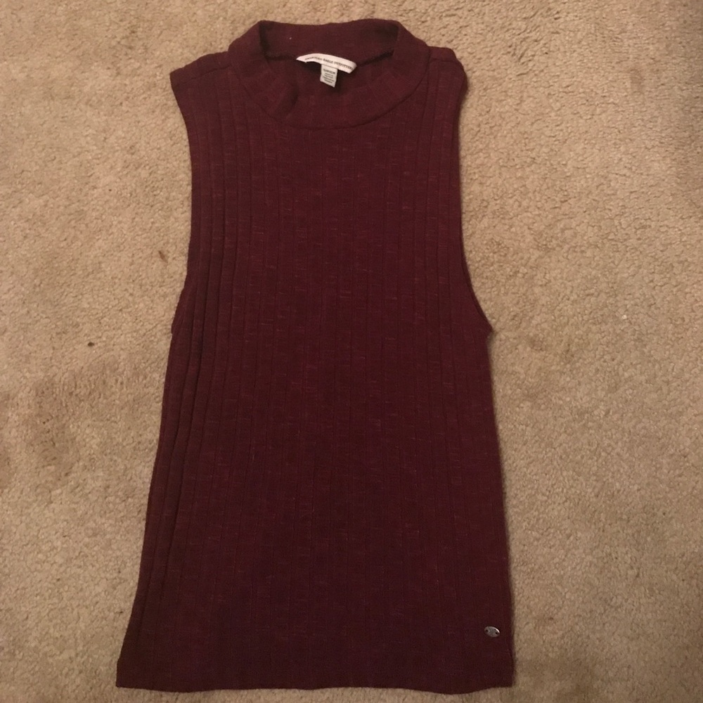 Mock neck sweater tank