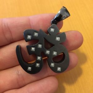 Russell Simmons Stainless Steel Diamond Pendant