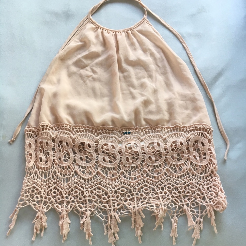 Cream Crop Top