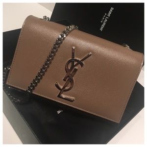 Saint Laurent Small Monogram Leather Crossbody Bag