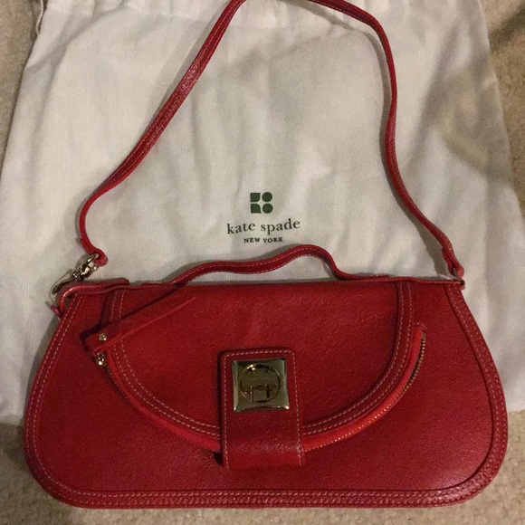 kate spade Handbags - Kate spade red small shoulder saddle bag
