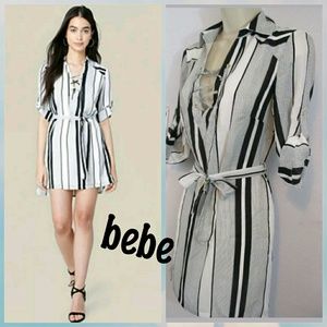NEW WITH TAG BEBE LYNETTE LACE UP FRONT DRESS RETA