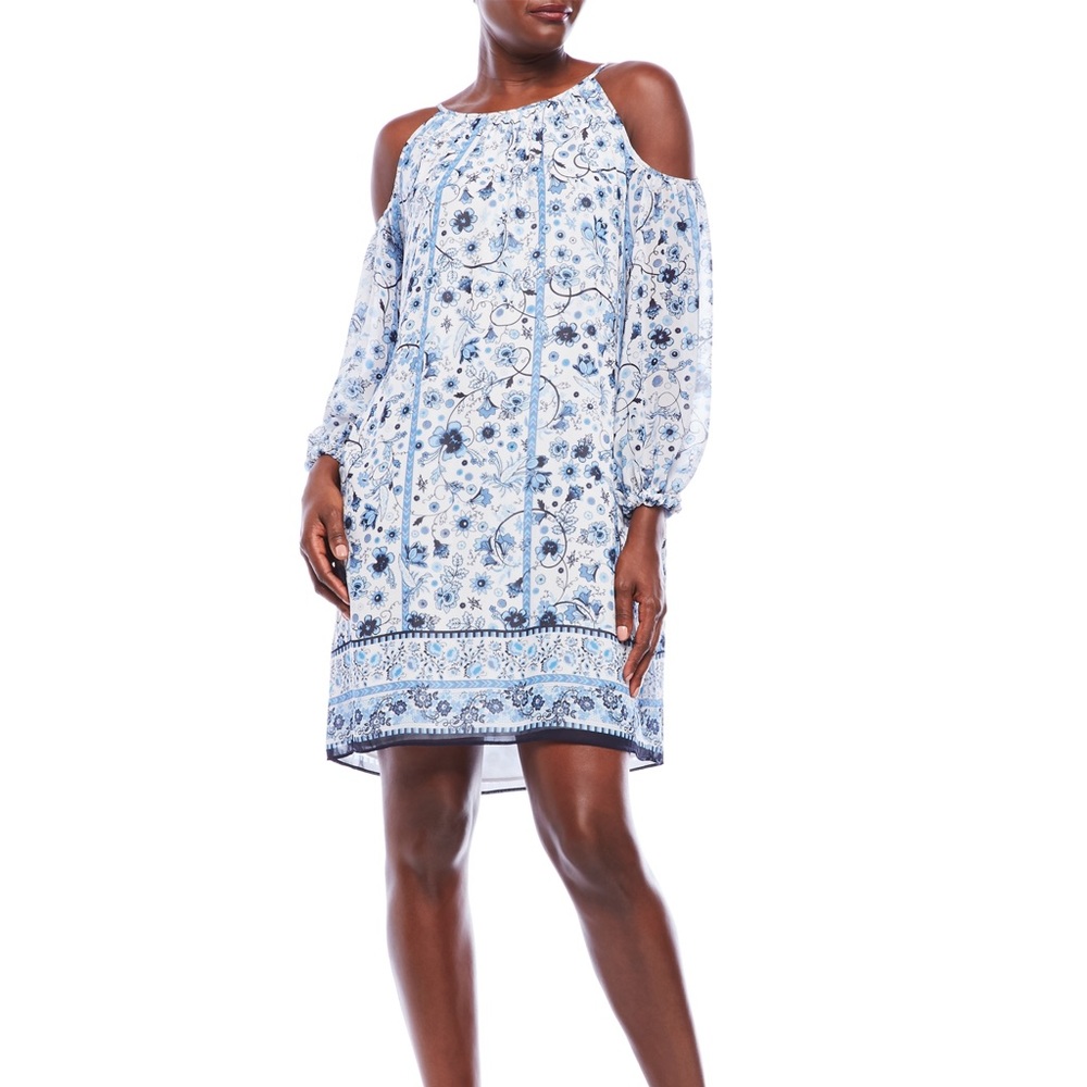 Max Studio Blue Floral Dress New with Tag