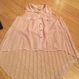 pink see through blouse