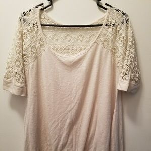 Lane Bryant 14/16 cream colored shirt.